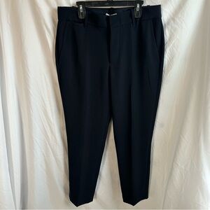 Vince. Black Front Crease Tapered Trousers Size 8